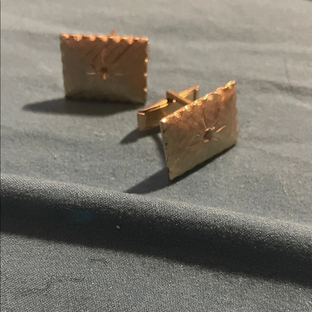 Gold Rectangular Cufflinks